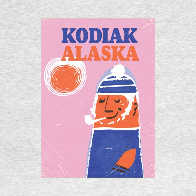 Kodiak, Alaska Fishing poster by nickemporium1